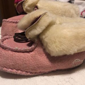 Winter leather moccasins